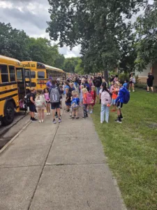 It’s back to school and the buses are here